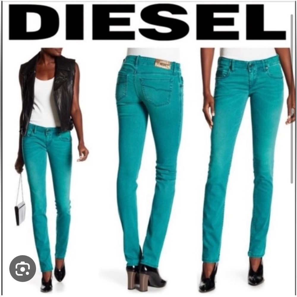 DIESEL Grupee Super Slimskinny Low Waist Jeans, Sz 25 W